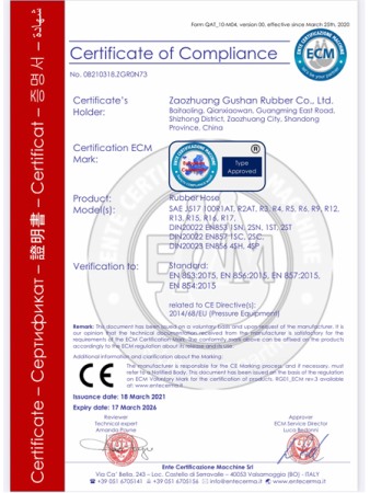 Certificate Of Compliance